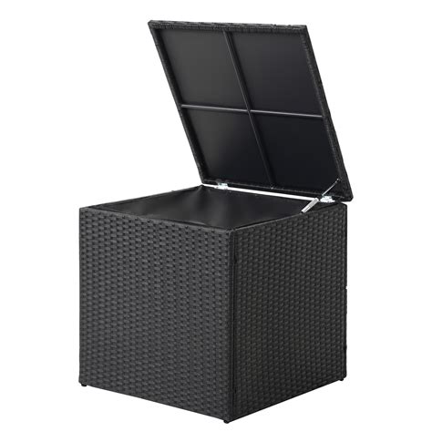 black metal storage box|small black deck box.